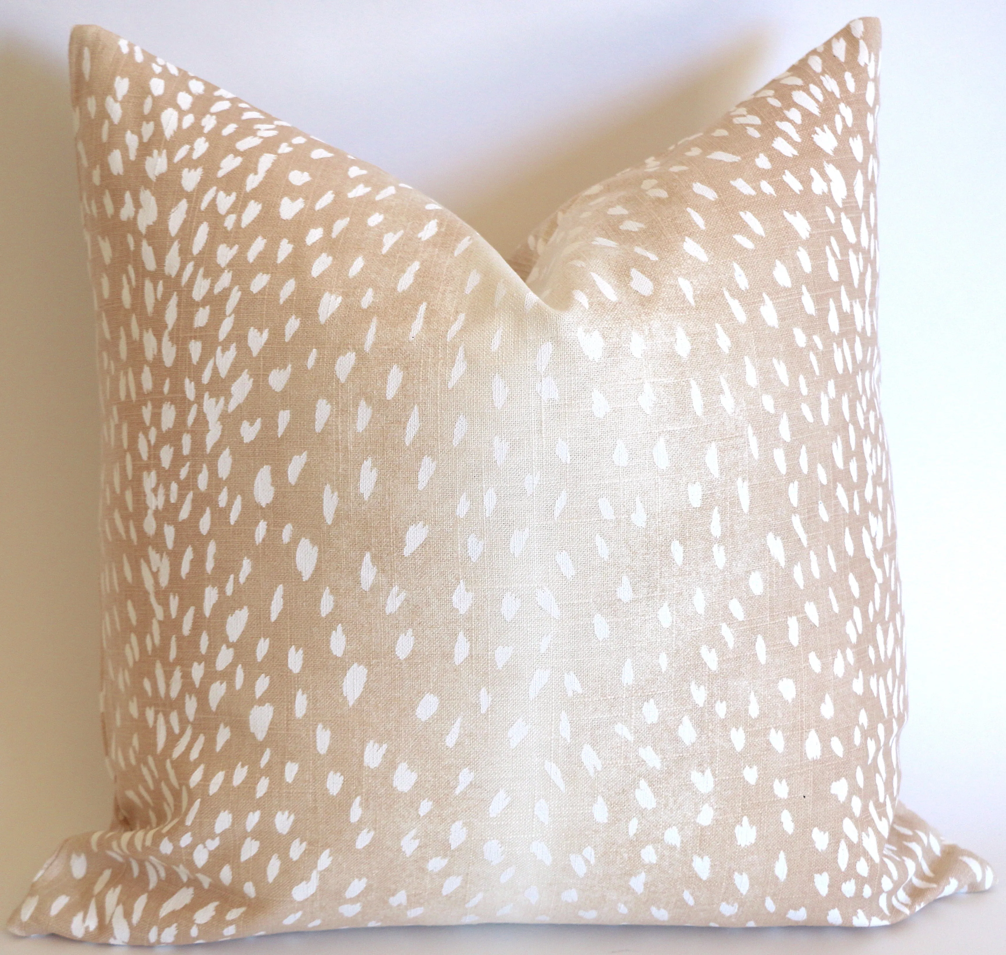 Blush Fawn Throw Pillow / Blush Pink Animal Print Pillow Cover