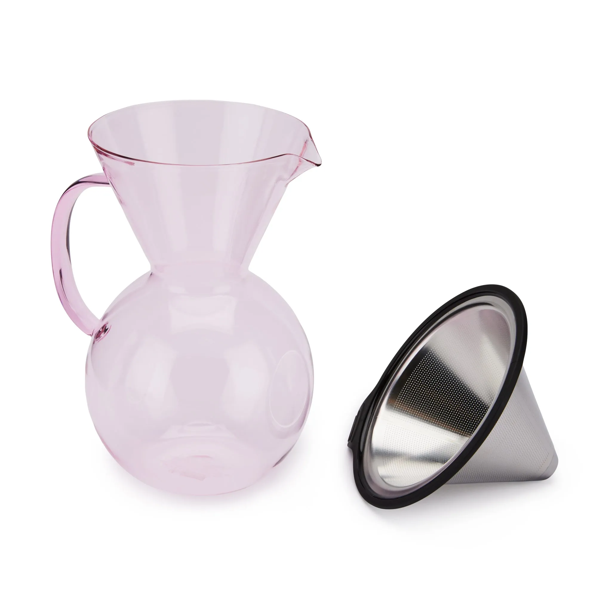 Bodum Glass Pour-Over Coffee Maker - Pink