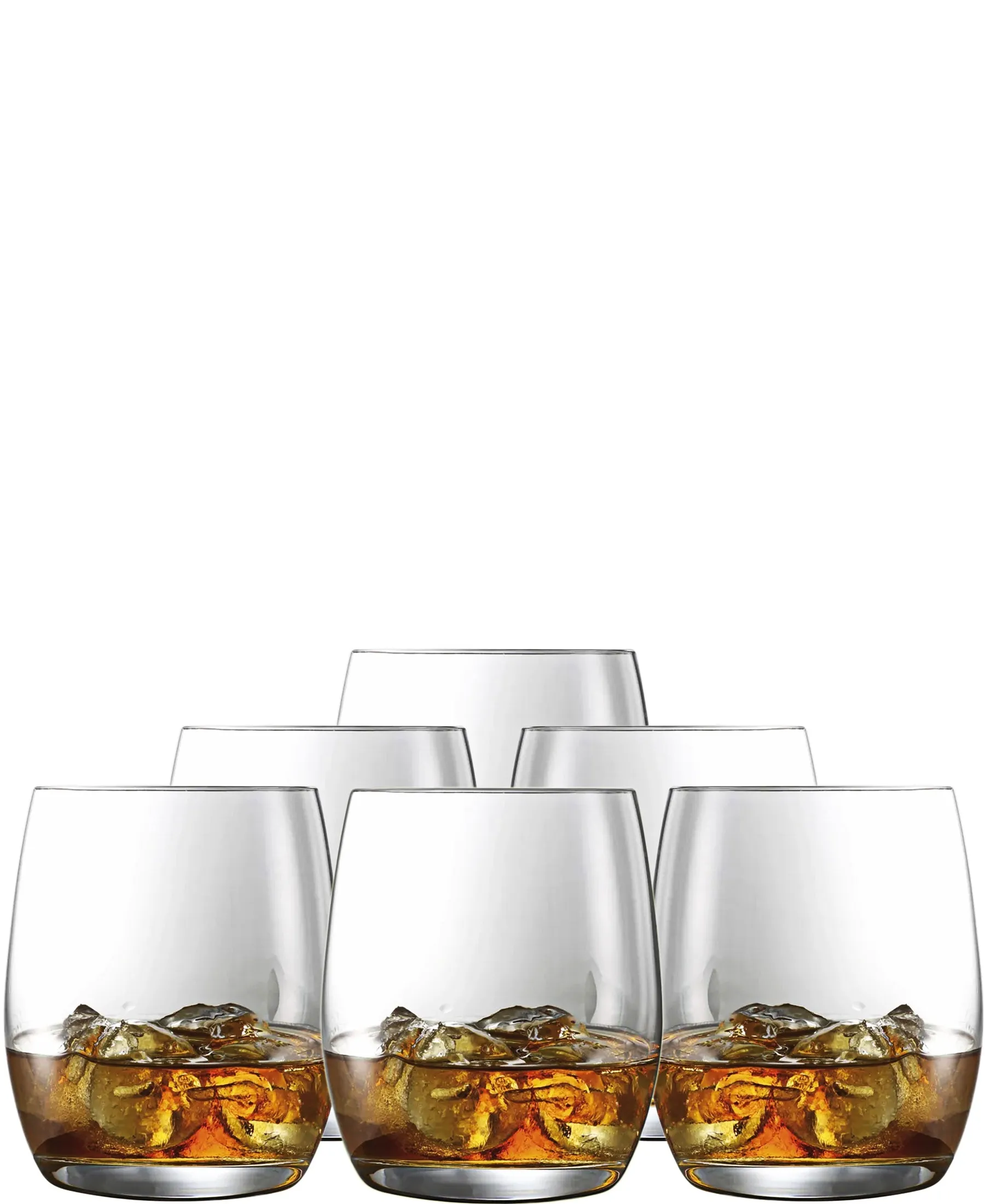 Bohemia Natalie Whiskey Glasses Set Of Six 300ML - Clear