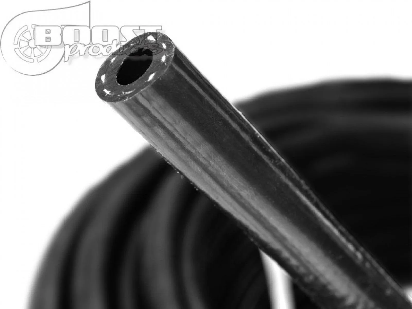 BOOST products Silicone Vacuum Hose Reinforced 6mm (1/4") ID, Black, 3m (9ft) Roll