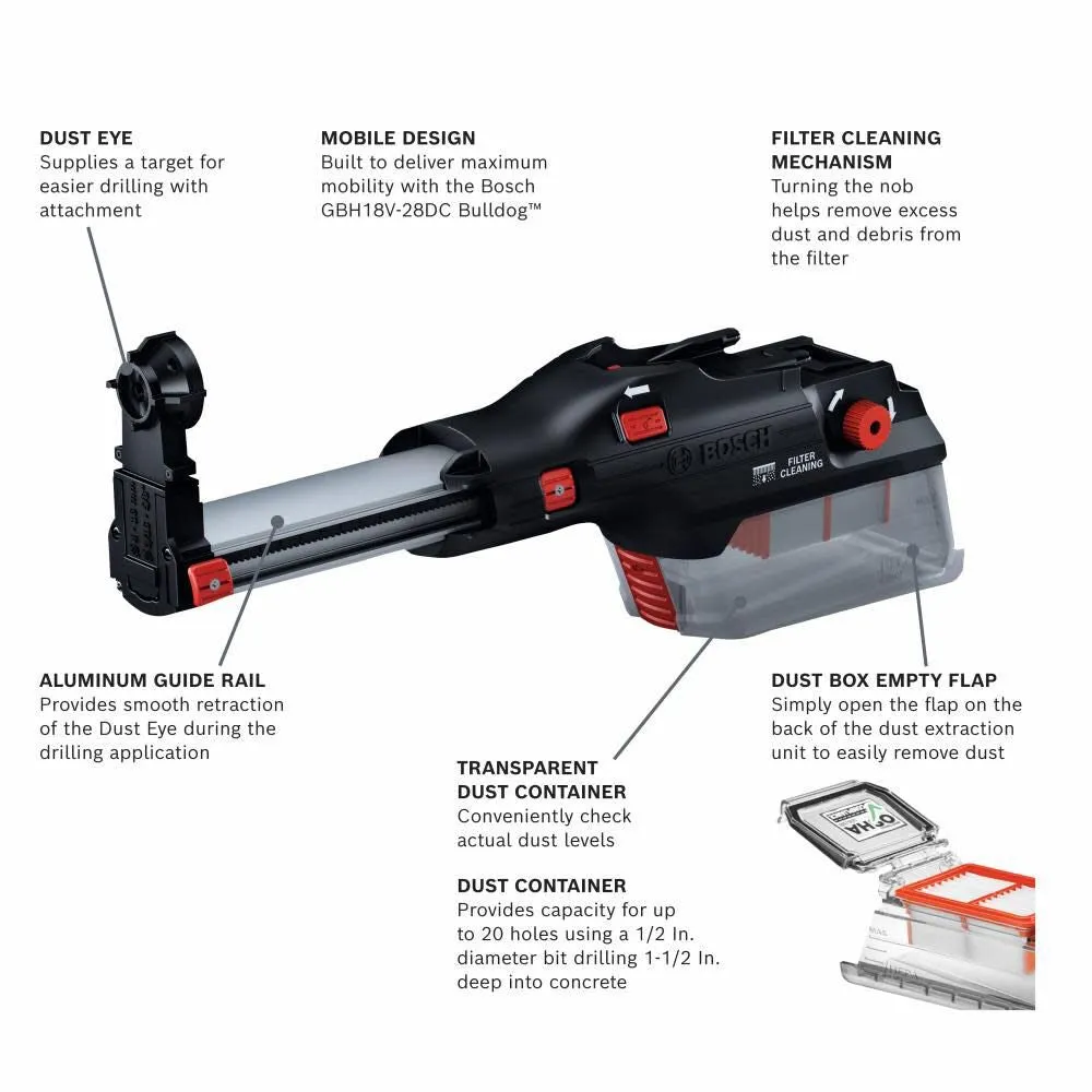 Bosch GDE28D SDS-plus Dust-Collection Attachment