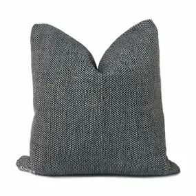 Byron Salt & Pepper Herringbone Pillow Cover