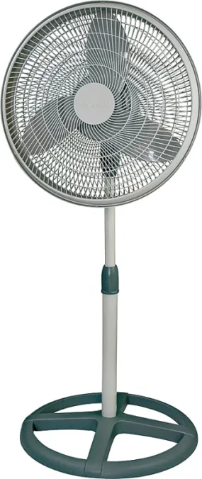 Camair PF160 Oscillating Pedestal Fan, 120 deg Sweep, 16 in Dia Blade, 5-Blade, Black :EA: QUANTITY: 1