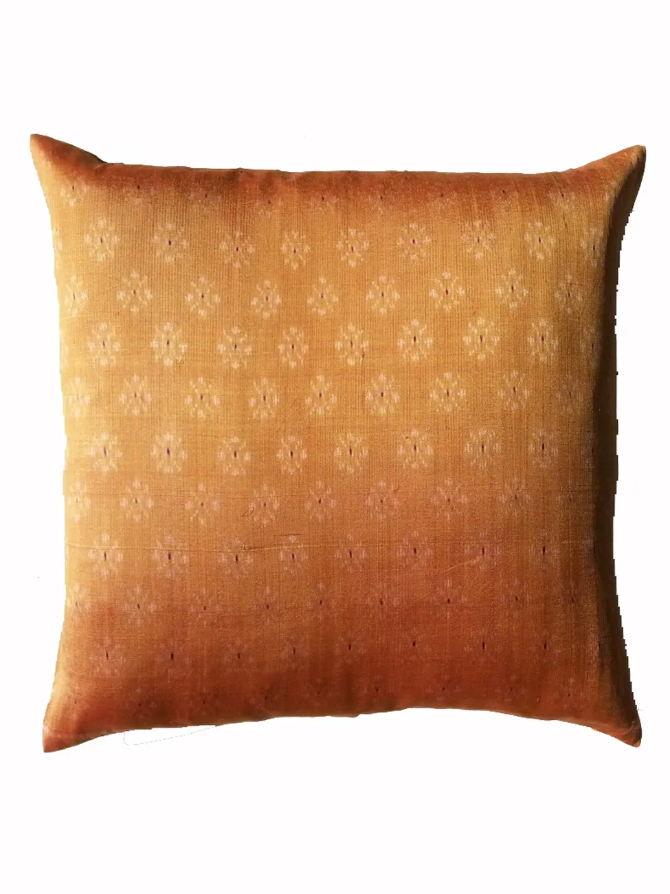 Cambodian Silk Ikat Pillow Camel Beige