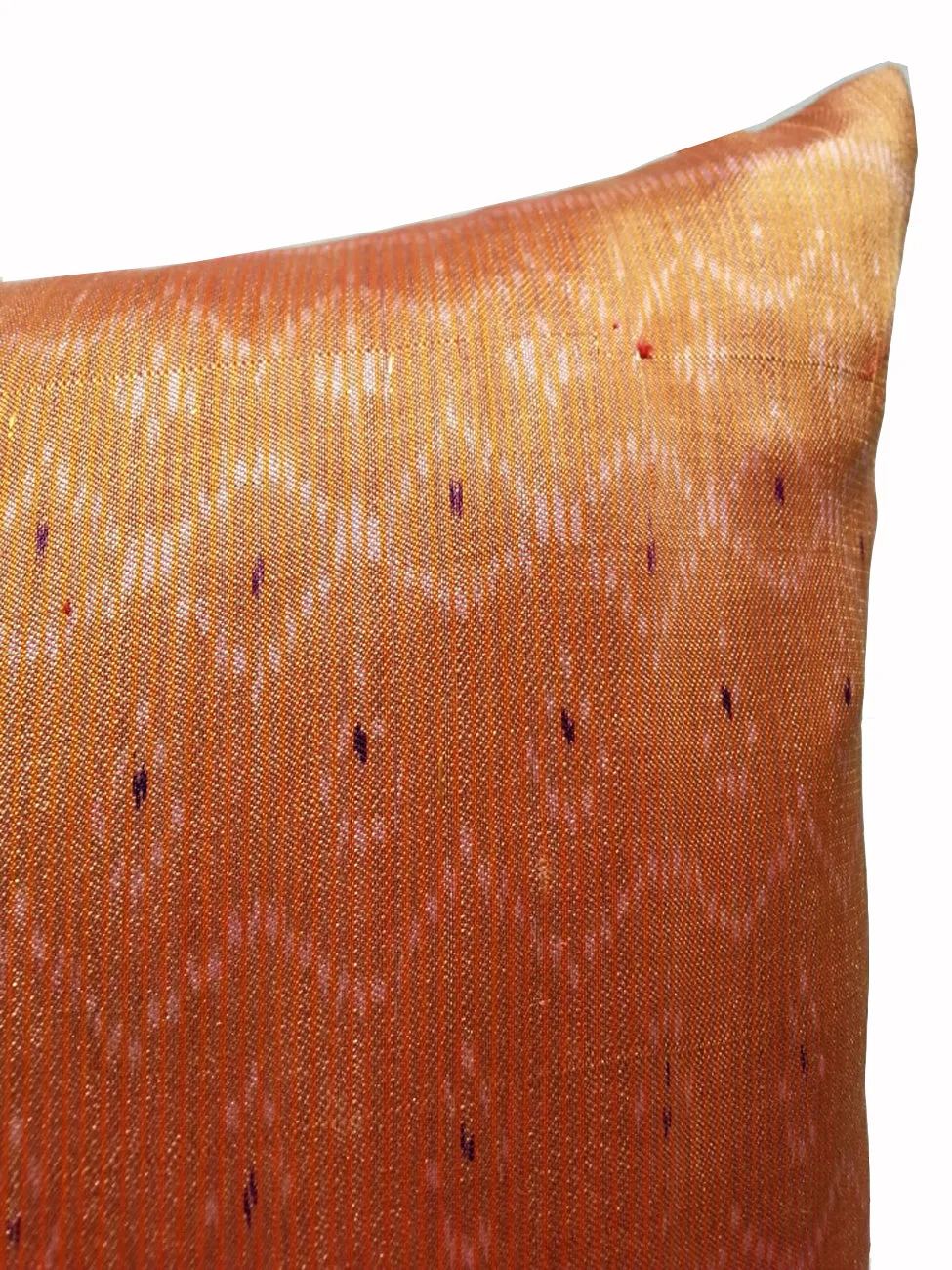 Cambodian Silk Ikat Pillow Camel Beige