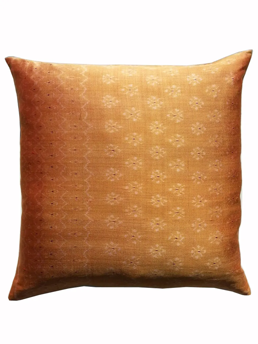 Cambodian Silk Ikat Pillow Camel Beige