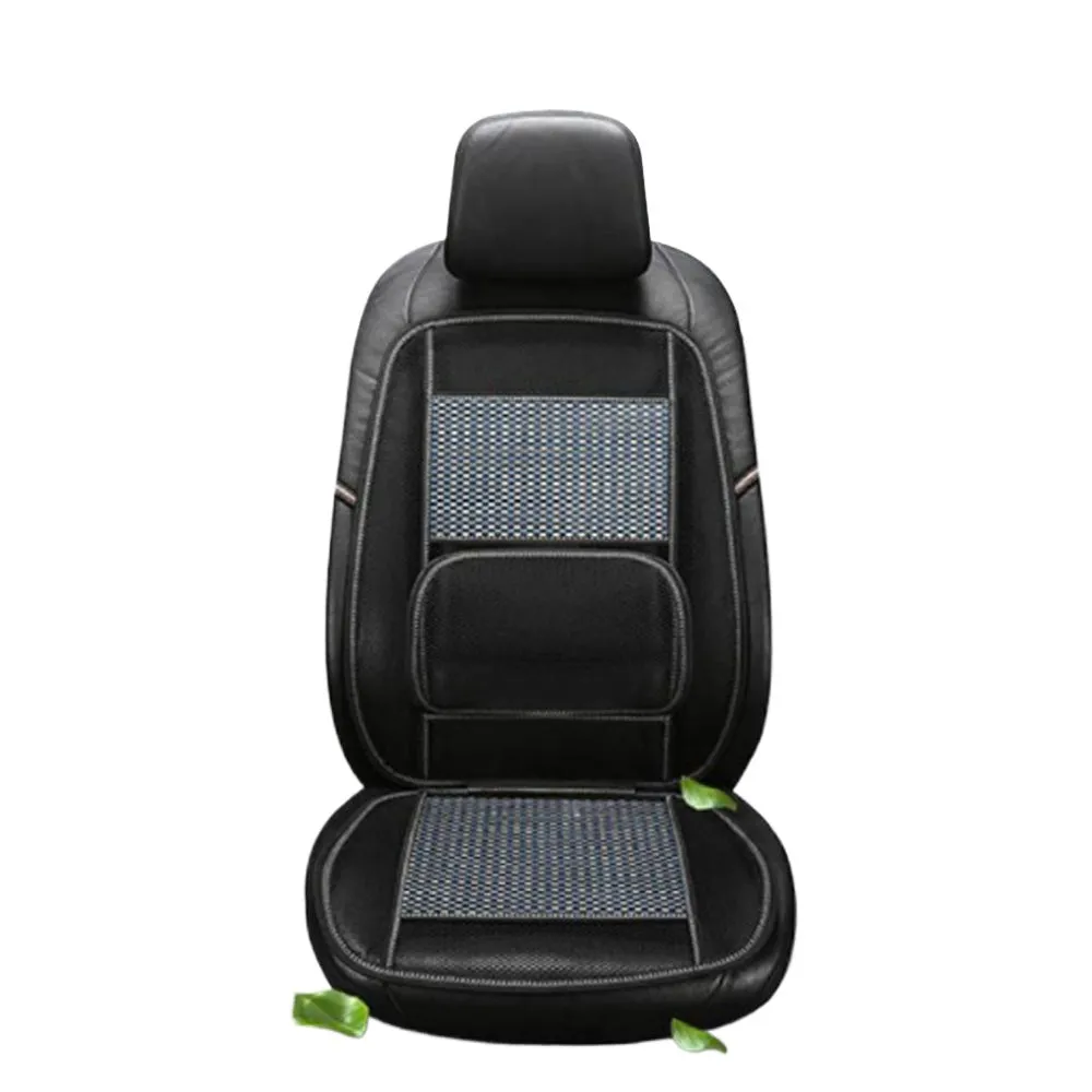 Car Seat Home Mesh Bamboo Seat Cushion Lumbar Brace Back Support Cool in Summer