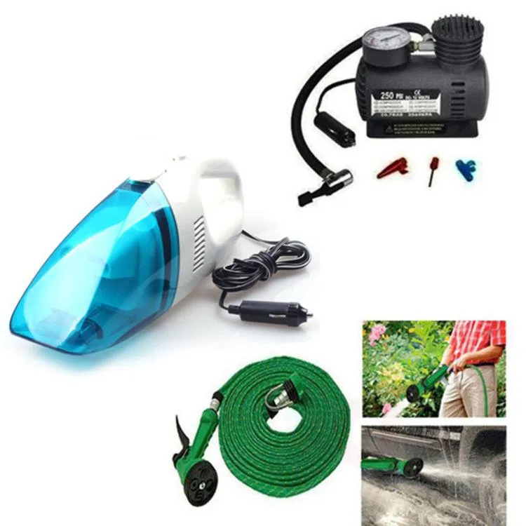 Car Utility Combo - Air Compressor   Water Gun   Car Vacuum Cleaner