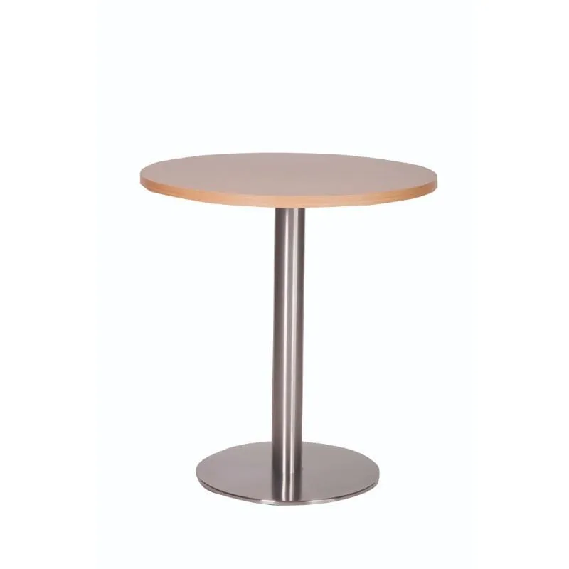 Carafe Round Stainless Steel Base Dining Table