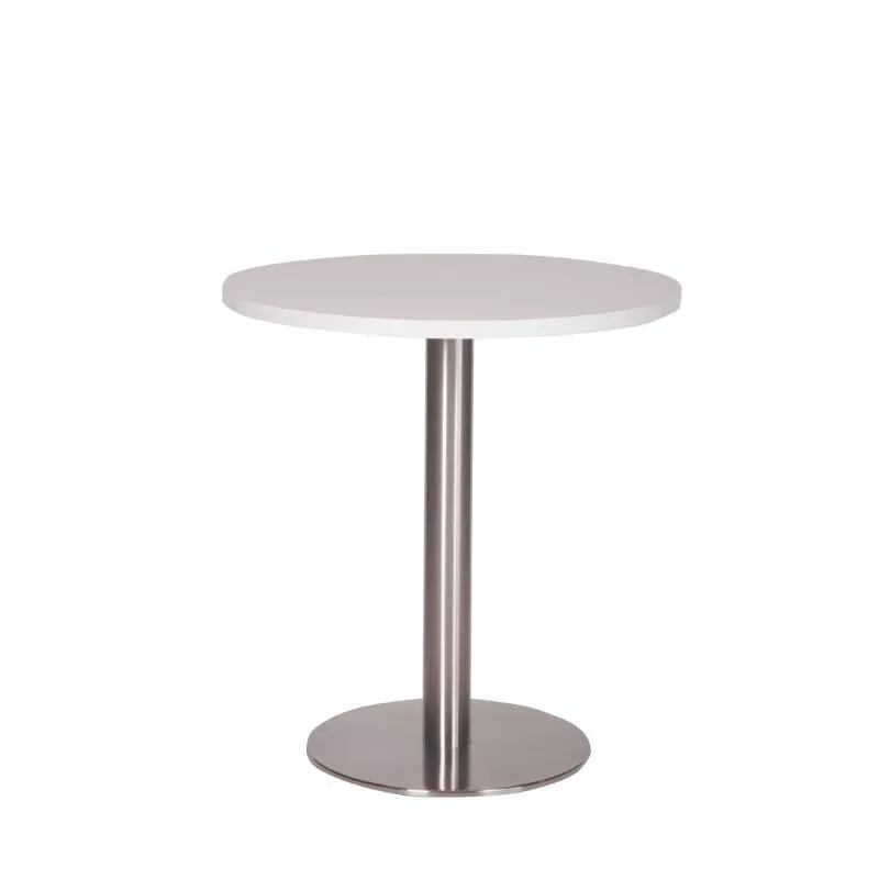 Carafe Round Stainless Steel Base Dining Table