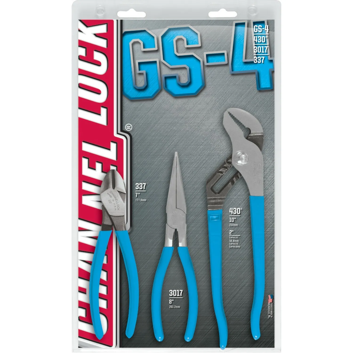 Channellock GS-4 3 Piece Pliers Set