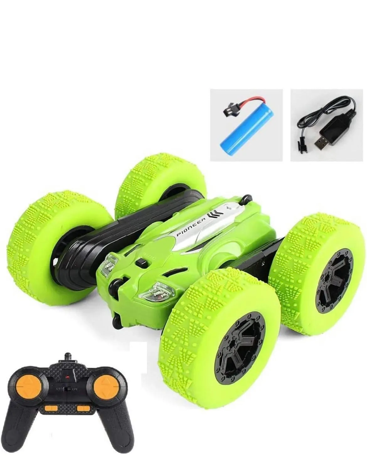 Chargeable Stunt RC Car for Boys Age 6  Years 4WD Remote Control Car 360 Degree Flips Double Sided Stunt for Boys I Pack of 1 I Multicolour