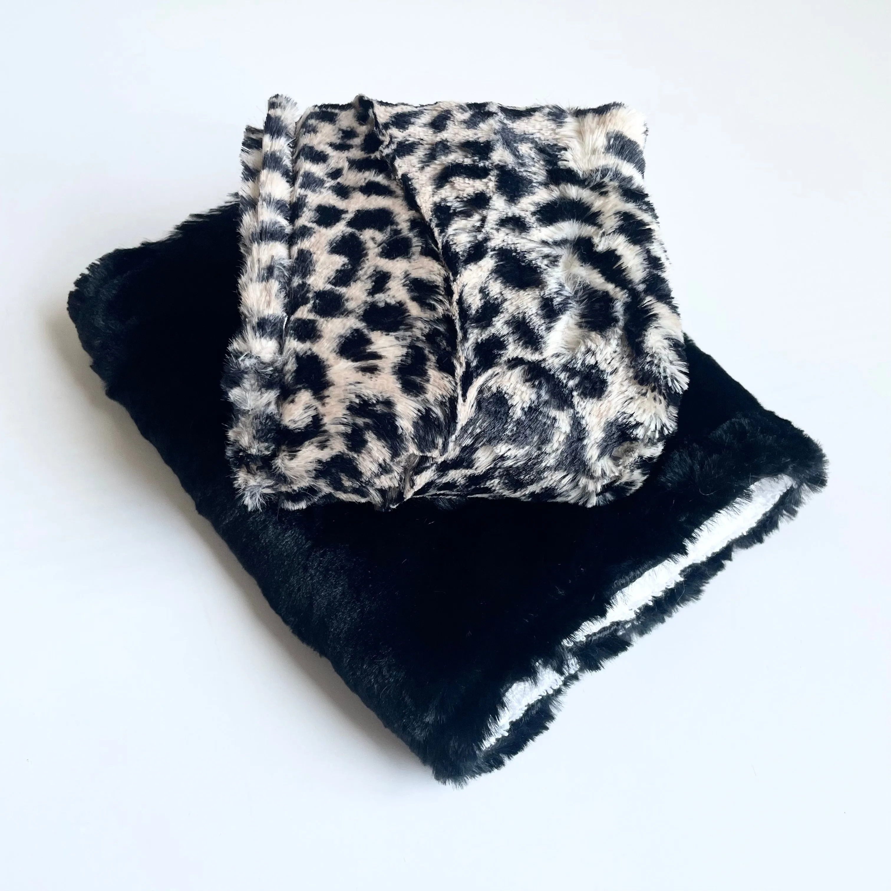 Cheetah Black Burp Cloth Set