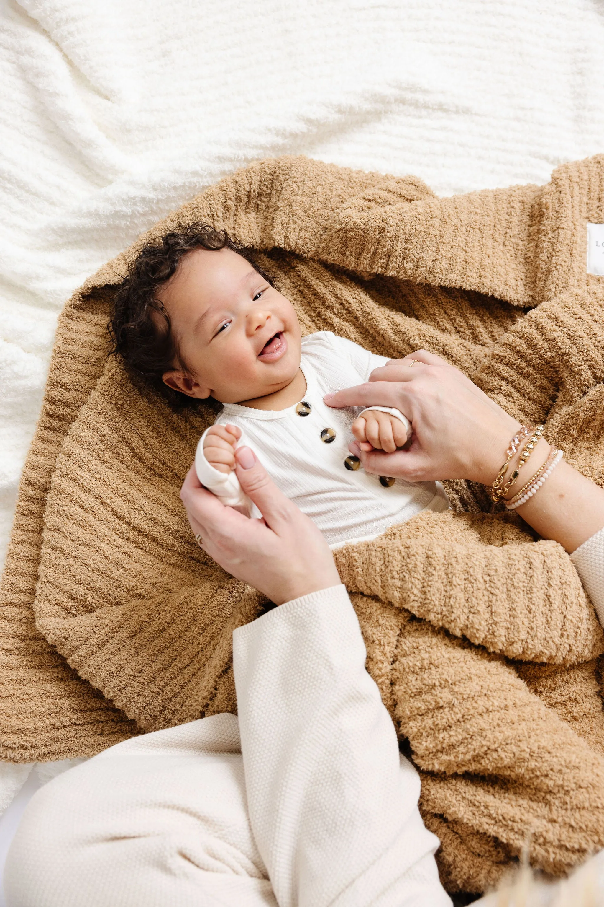 Chenille Blanket - Tan - Mini/Lovey