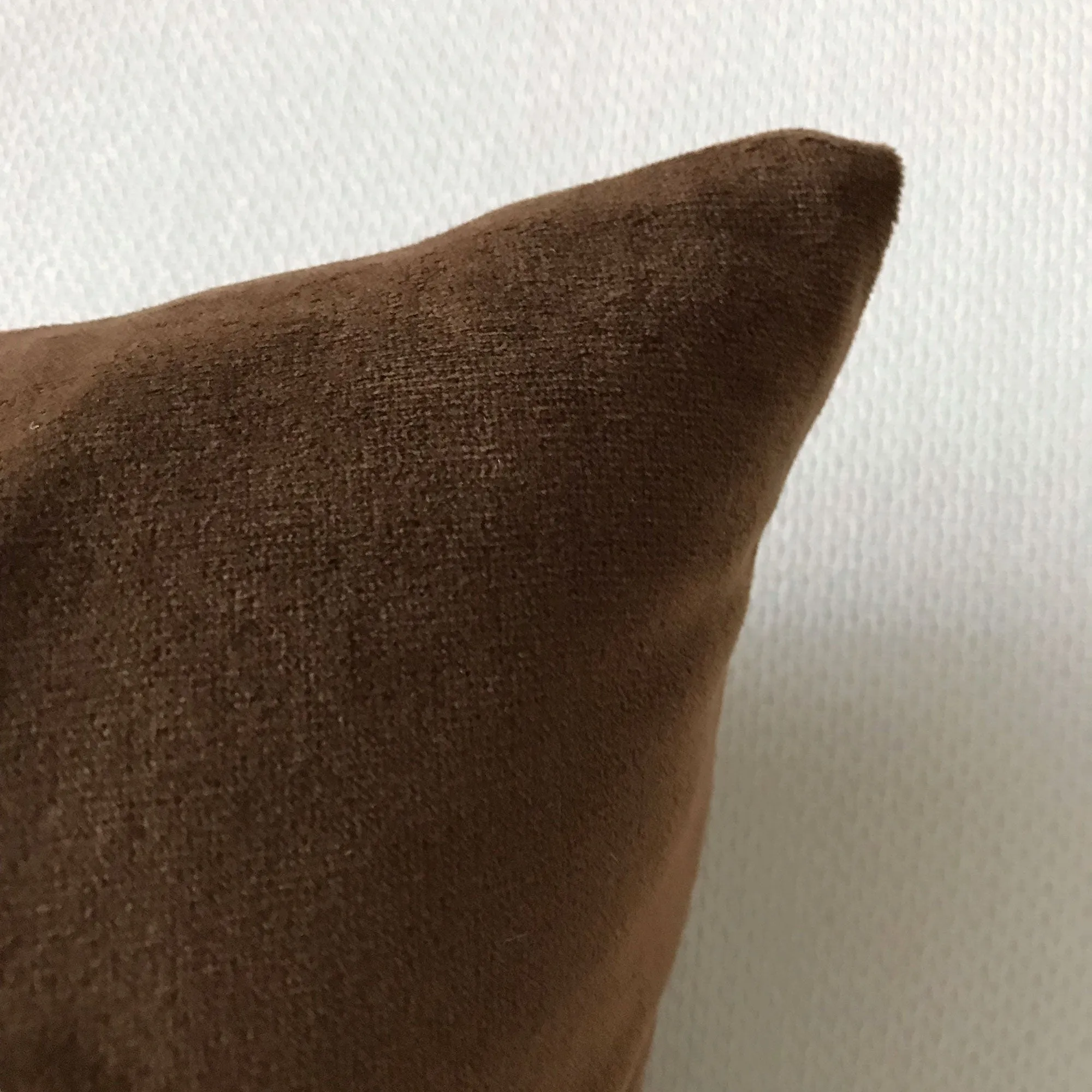 Chocolate Velvet Lumbar Pillow Cover 13x22