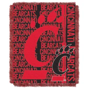 Cincinnati OFFICIAL Collegiate "Double Play" Woven Jacquard Throw