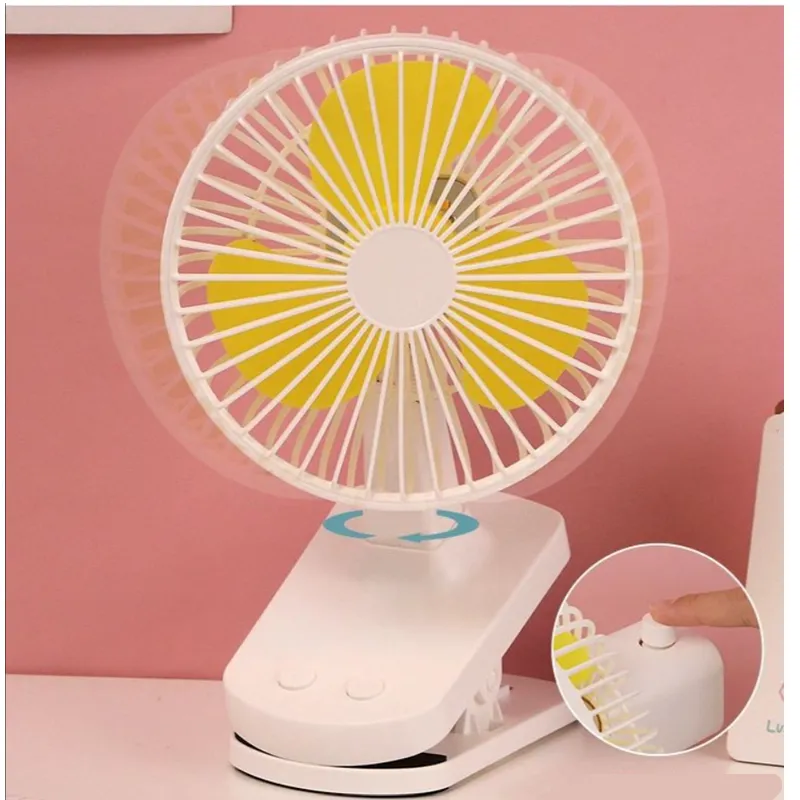 Clip On Rechargeable Moveable Head Portable Fan- Pm-022