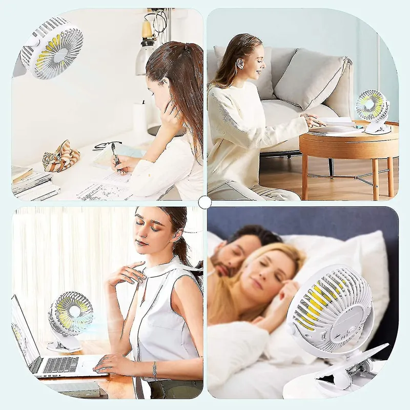 Clip On Rechargeable Moveable Head Portable Fan- Pm-022