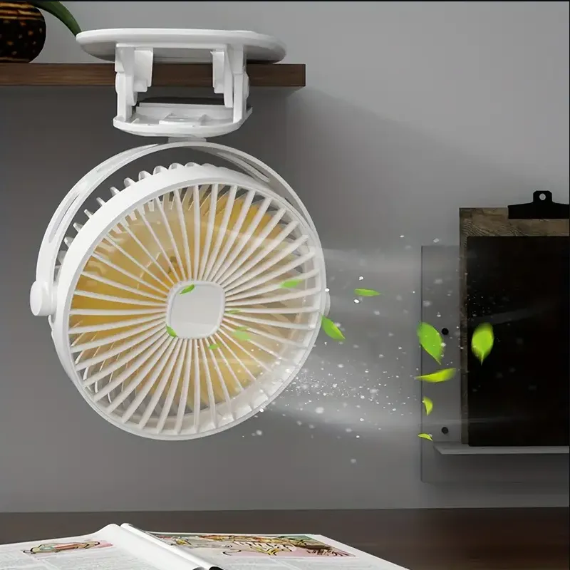 Clip On Rechargeable Moveable Head Portable Fan- Pm-022