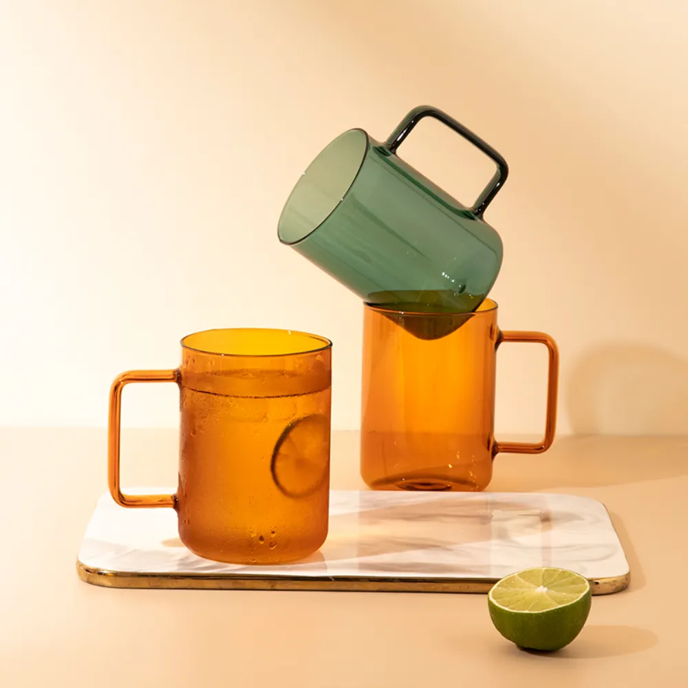 Colored Glass Mugs