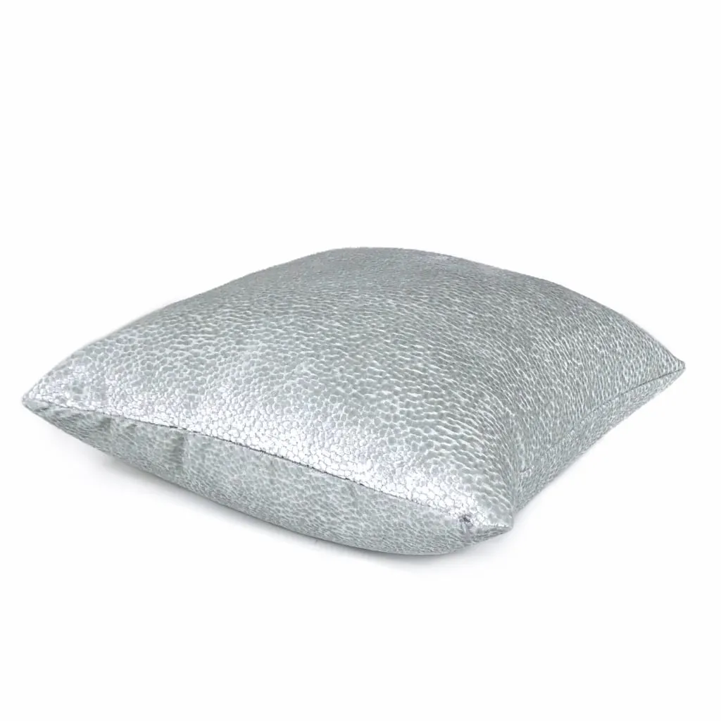 Comtessa Silver Ice Velvet Dots Pillow Cover