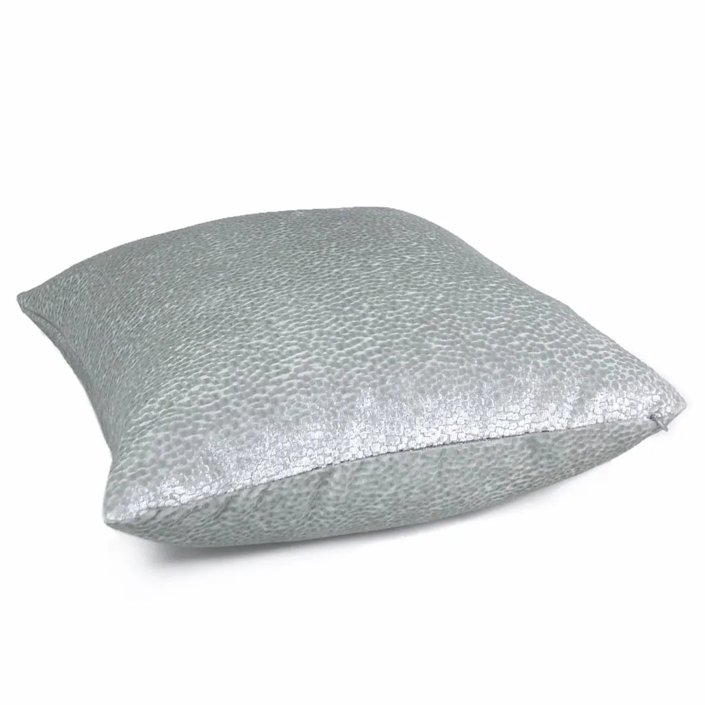 Comtessa Silver Ice Velvet Dots Pillow Cover