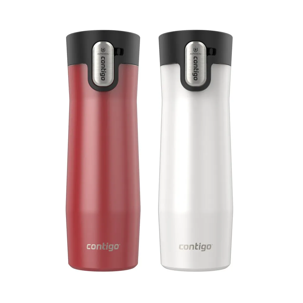 Contigo 20 oz. West Loop 3.0 Autoseal Stainless Steel Travel Mug 2-Pack