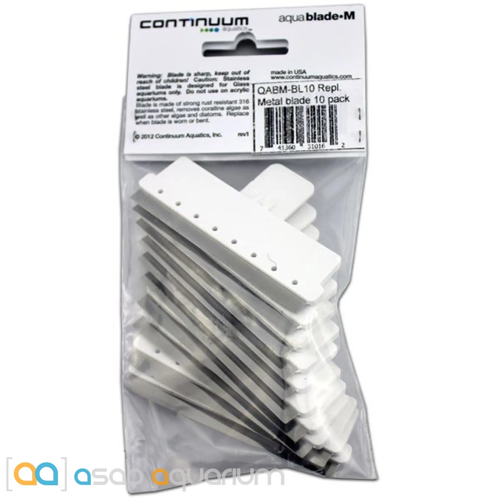 Continuum AquaBlade-M Stainless Replacement Blades 10 Pack