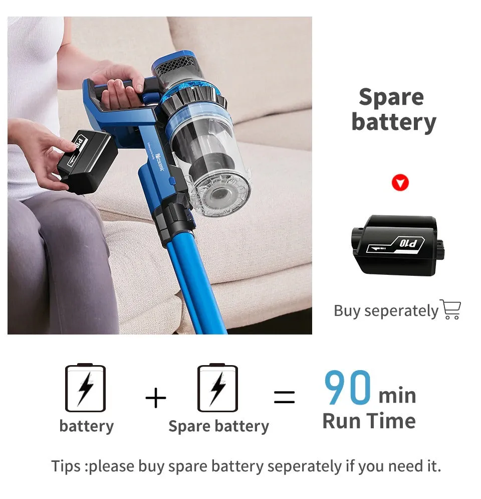 Cordless Vacuum Cleaner, 23000Pa Powerful Suction, LED Touch Screen, Best Wireless Handheld Vacuum for home