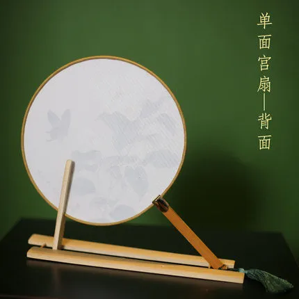 Cotton And Linen Hand-made Bamboo Bone Classical Chinese Fan Single Side 105