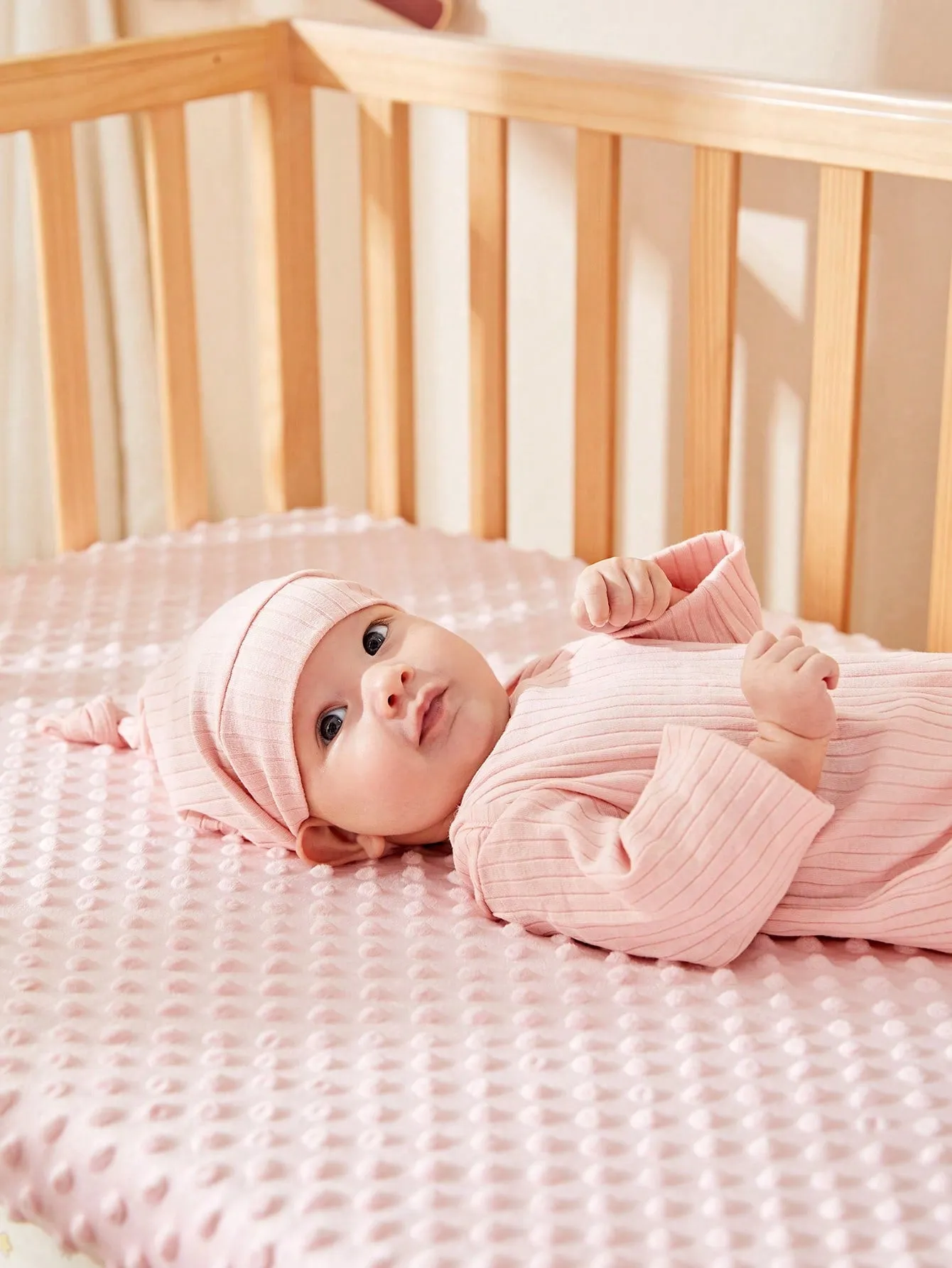 Cozy Cub 1pc Baby Pink Fitted Crib Sheet