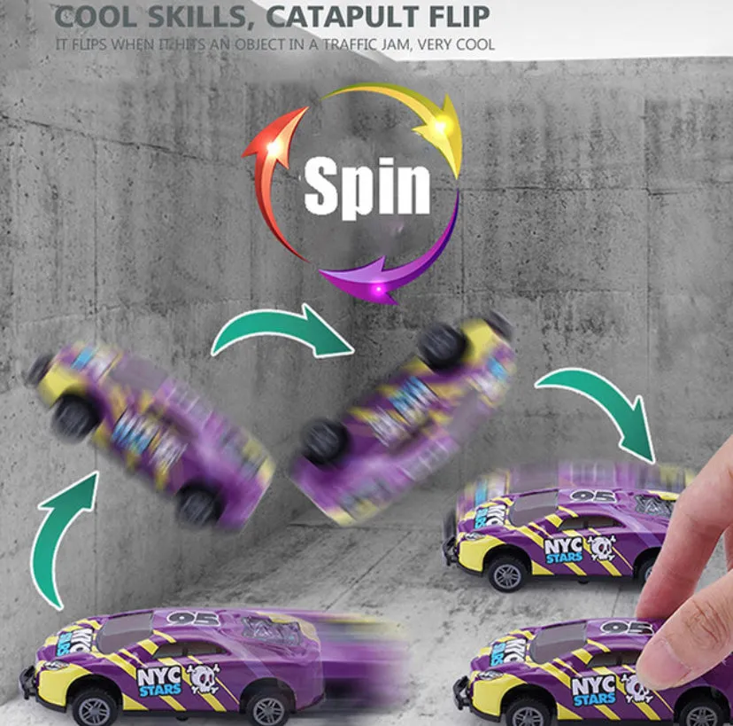 Crash Racing car 1 packet of four cars - Jumping Alloy Stunt Car - Pull Back Vehicle 1 Pack 4 cars (BIS CERTIFIED)