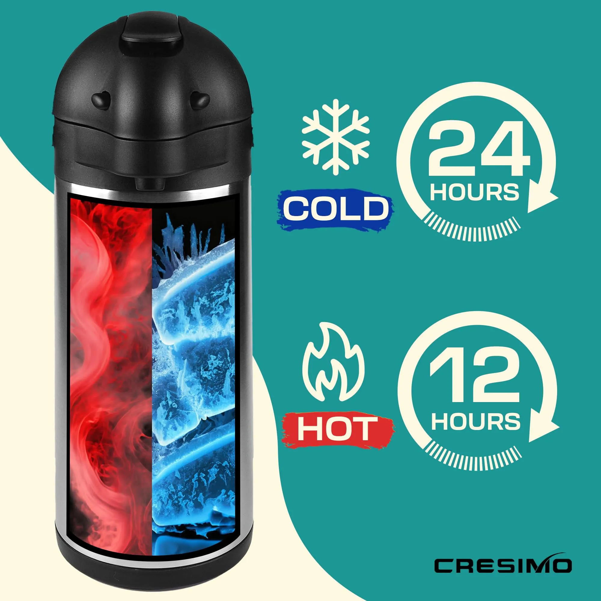 Cresimo 101oz Coffee Carafe Airpot Cleaning Brush Hot & Cold Drink Extra Large