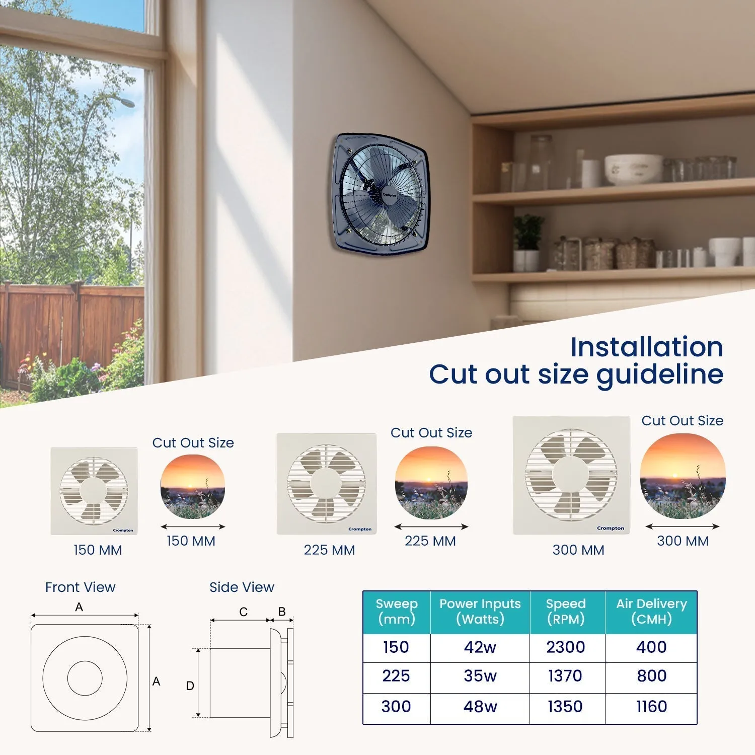 Crompton Driftair Antidust Exhaust Fan