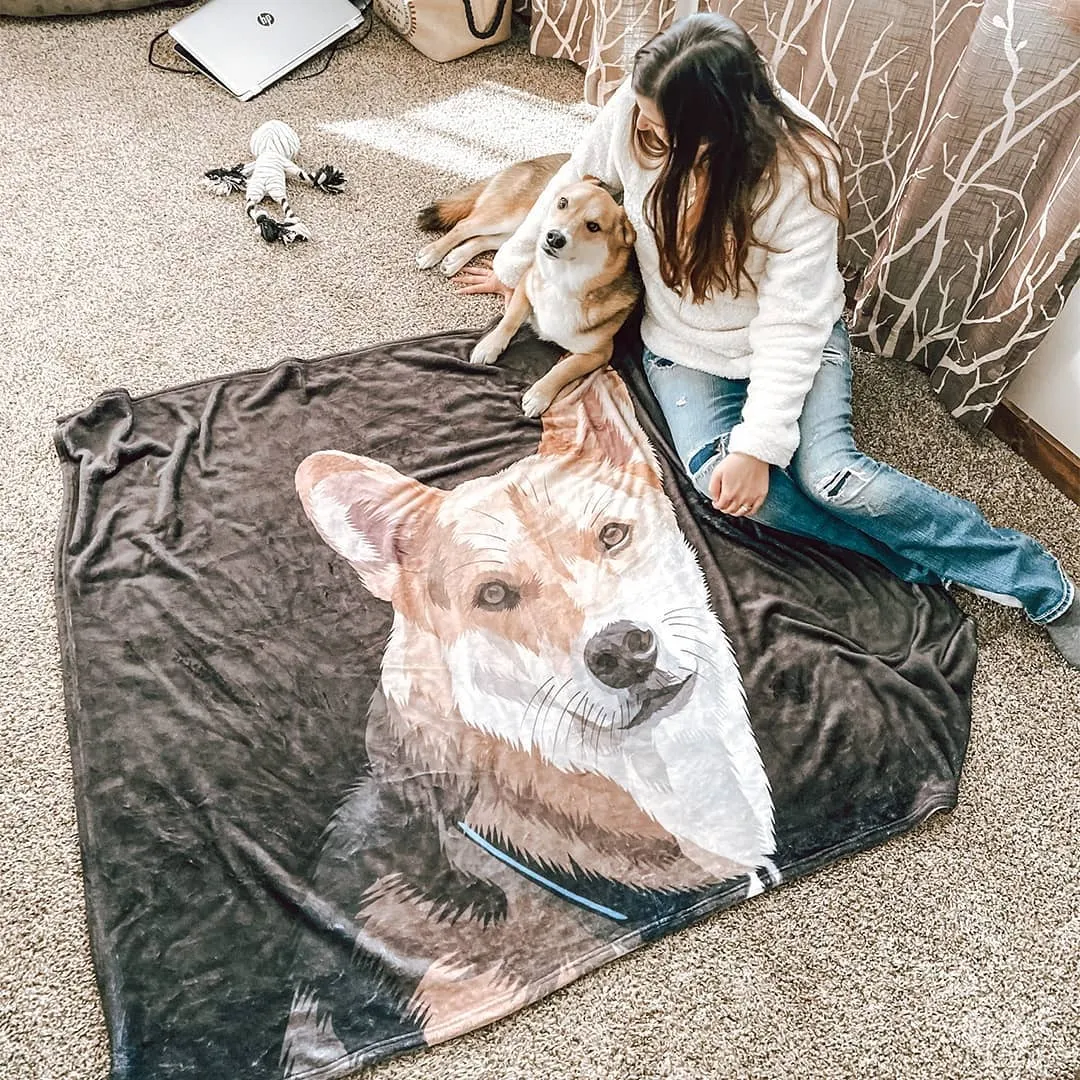 Custom Dog Blanket Pet Blanket Custom Pet Blanket