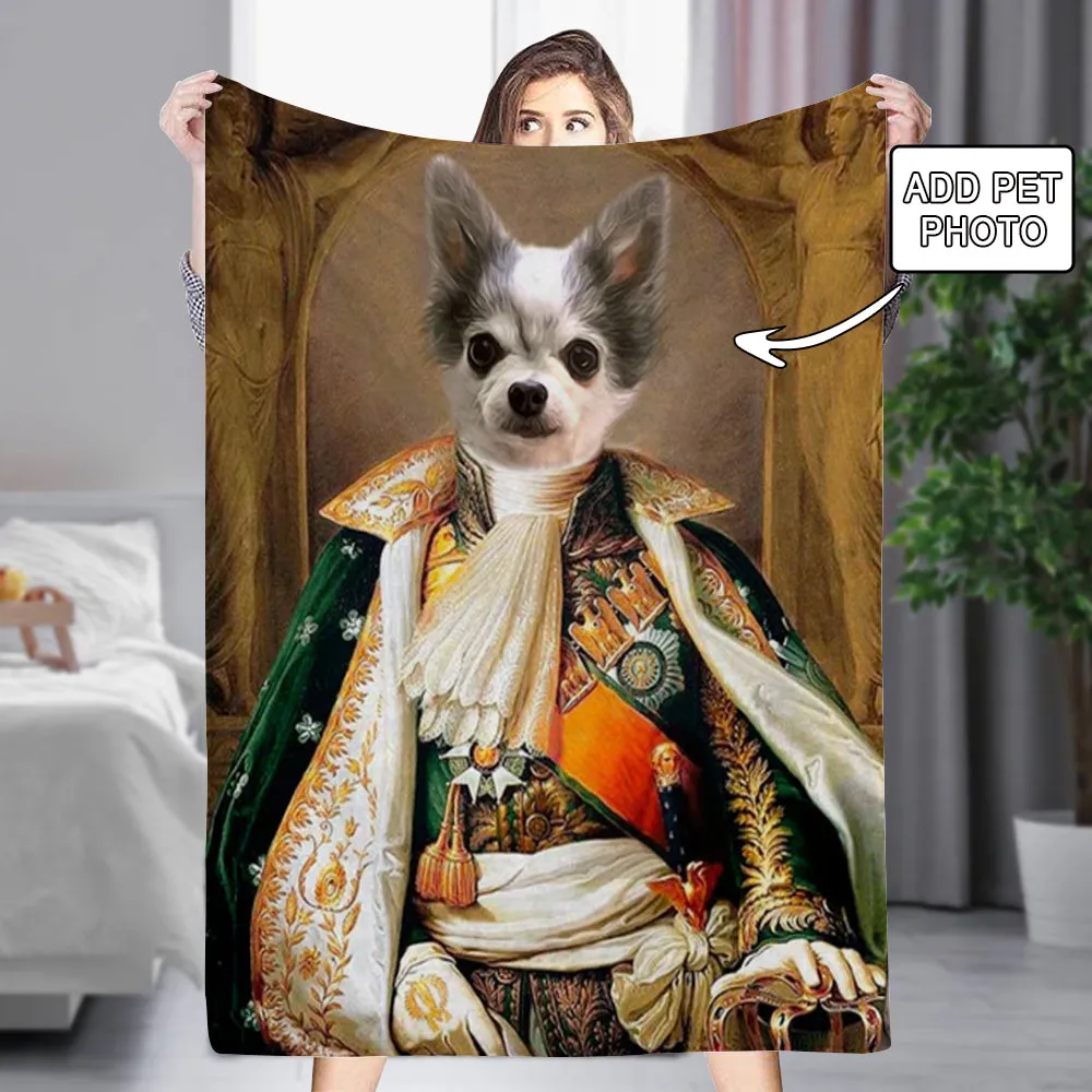 Custom Pet Renaissance Photo Blanket