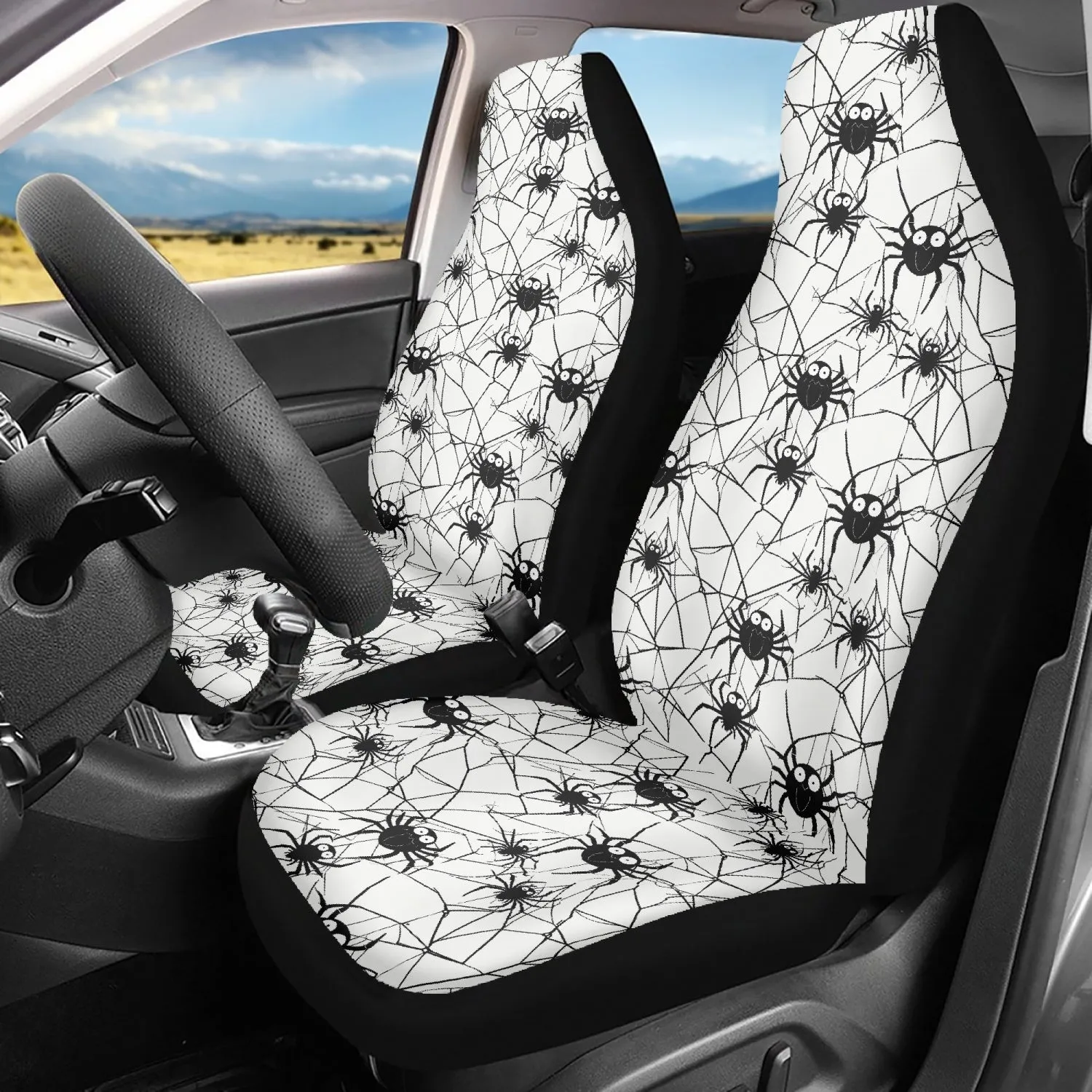 Cute Spider Microfiber Car Seat Covers - 3Pcs