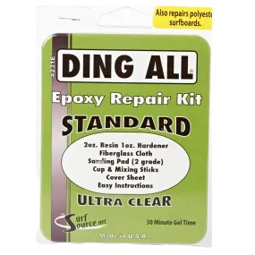 Ding All Standard Ultra Clear Epoxy Surfboard Repair Kit - 2oz