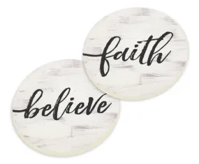 Double Car Coaster Pack - Faith Believe