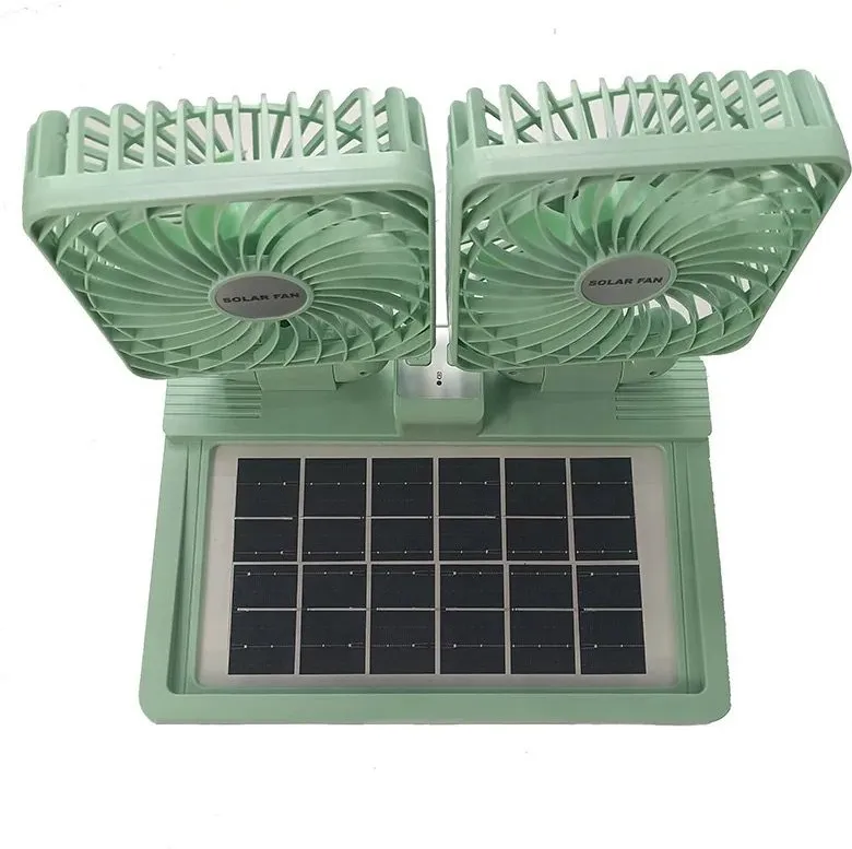 Double Desktop Rotatable Solar Fan Fa-Sd-999