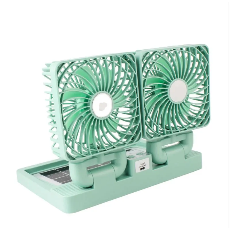 Double Desktop Rotatable Solar Fan Fa-Sd-999