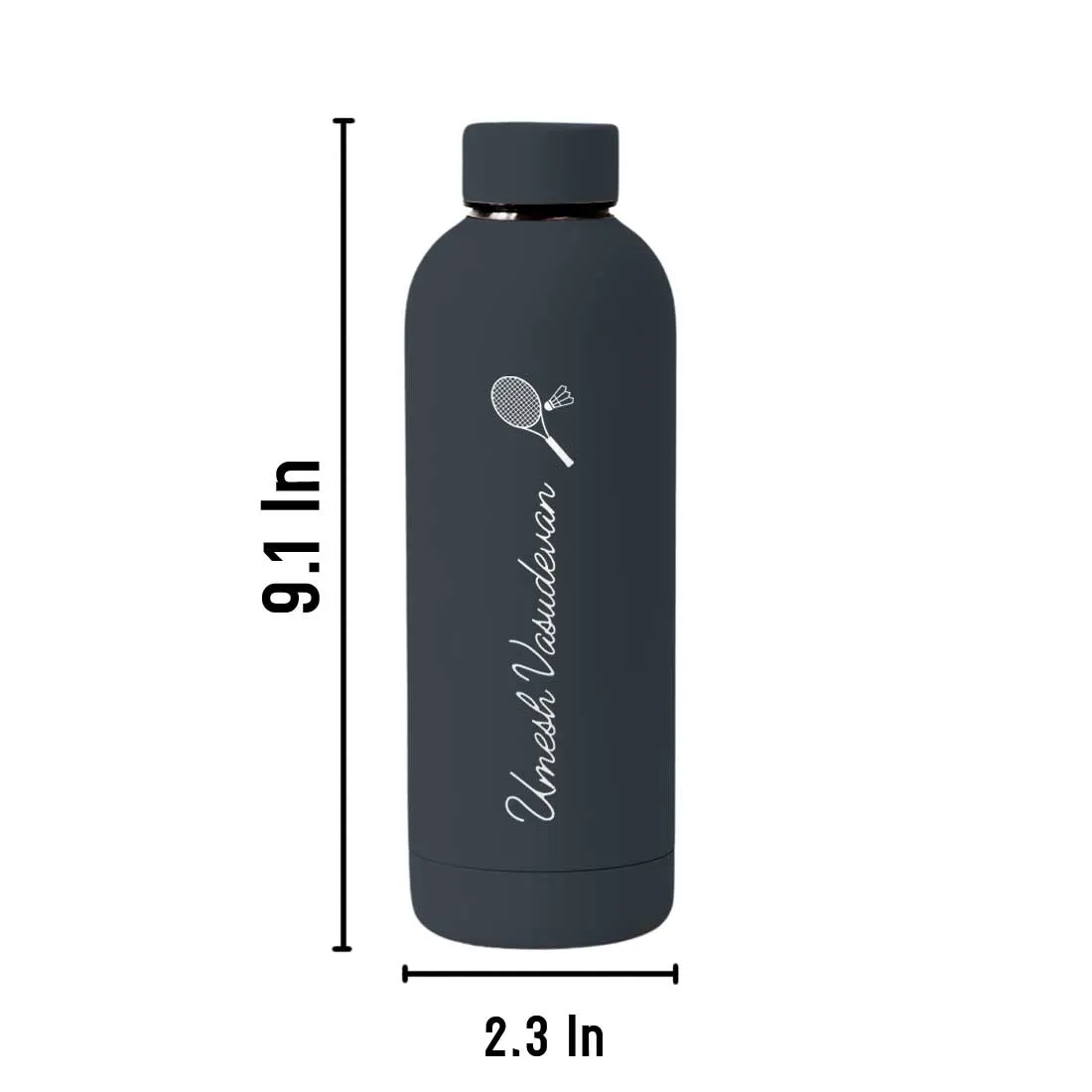 Double Insulated Name Bottle Stainless Steel Water Bottles for Travel Office Gym Home - BPA Free, Leakproof