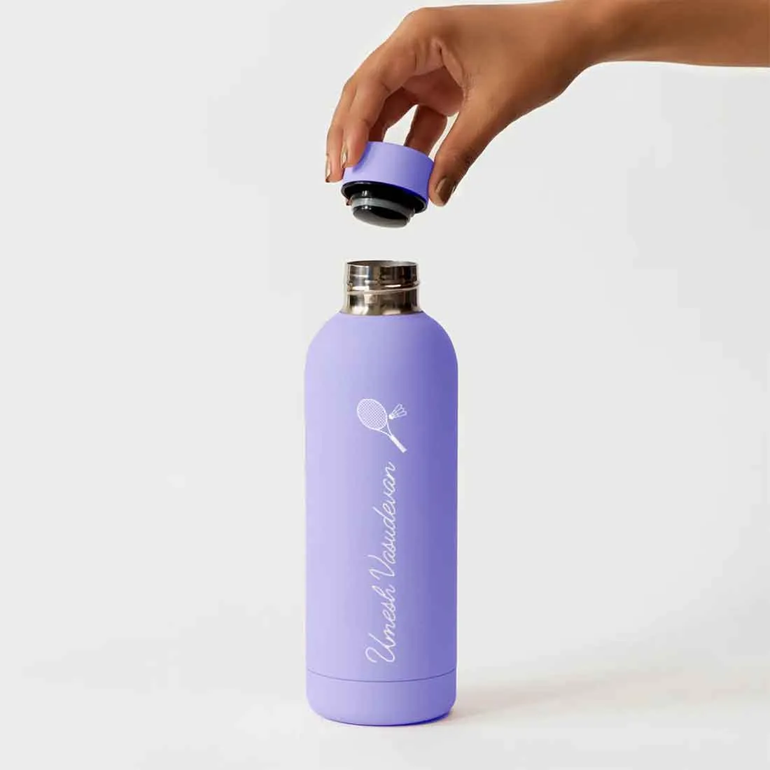 Double Insulated Name Bottle Stainless Steel Water Bottles for Travel Office Gym Home - BPA Free, Leakproof