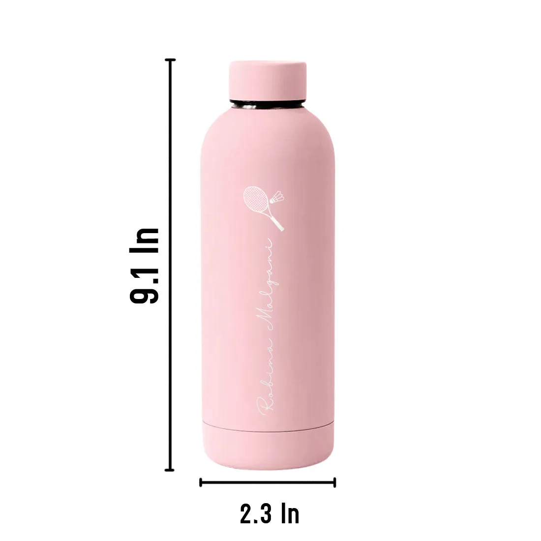 Double Insulated Name Bottle Stainless Steel Water Bottles for Travel Office Gym Home - BPA Free, Leakproof