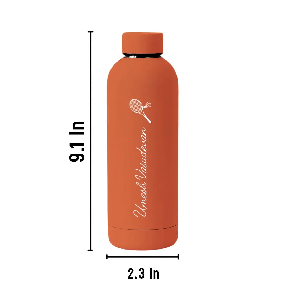 Double Insulated Name Bottle Stainless Steel Water Bottles for Travel Office Gym Home - BPA Free, Leakproof