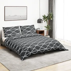 Duvet Cover Set Grey 155x220 cm Cotton