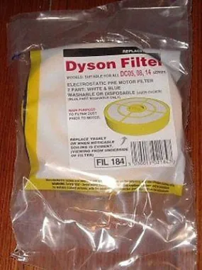 Dyson DC05 Compatible Vacuum Cleaner Washable Pre Motor Filter - Part # FIL184