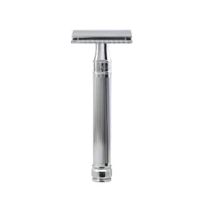 Edwin Jagger - DEL89LI Chrome Long Handle Double Edge Safety Razor