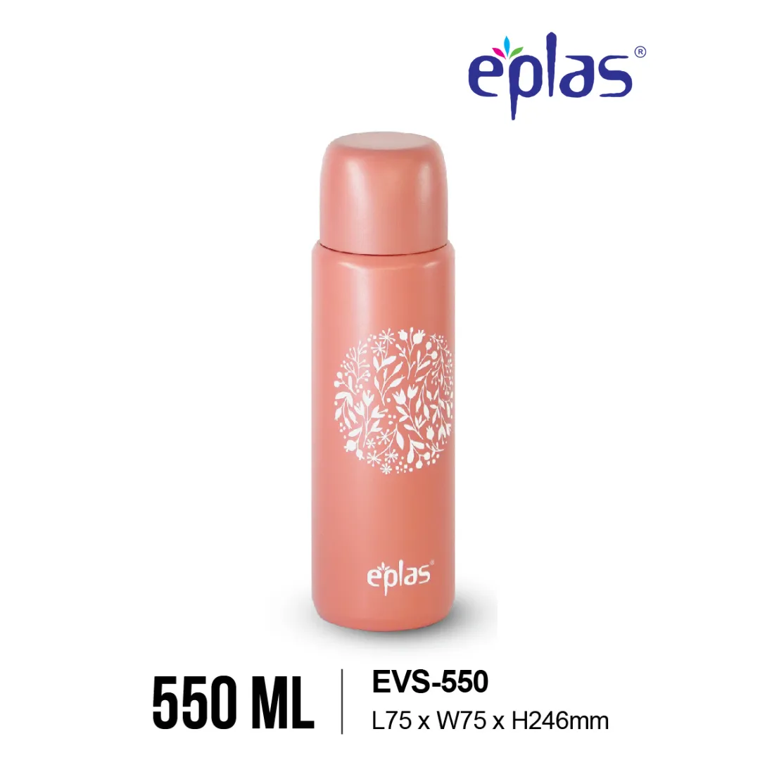 EE JIA Eplas Stainless Steel Vacuum Flask 550ml - Pink