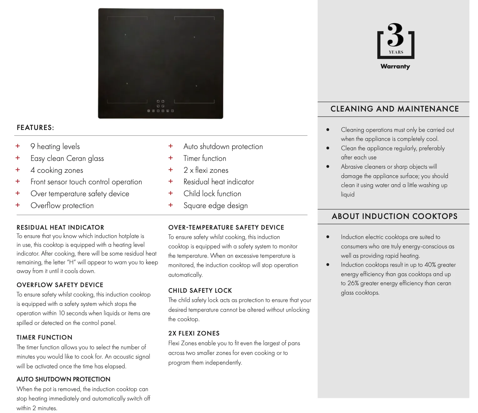 Euro Appliances EI07 60cm Induction Package